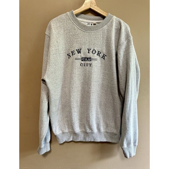 ESY Surf Co. New York City Graphic Gray Crewneck Sweatshirt Pullover Size XL EUC - Picture 1 of 7